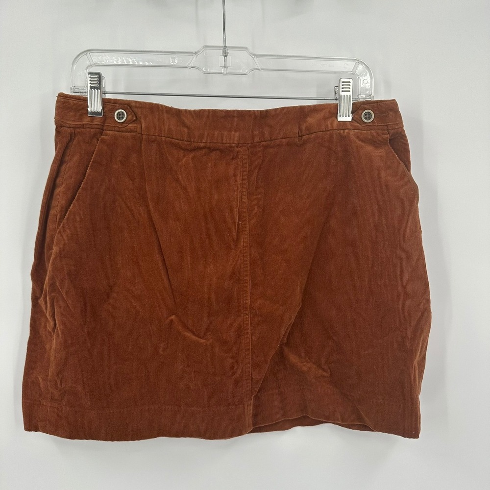 Banana Republic Women Preppy Academia Corduroy Mini Skirt Size 12 Earthy Classic